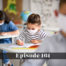 Opening schools during a pandemic, young child wearing a mask in a socially distant fully opened school